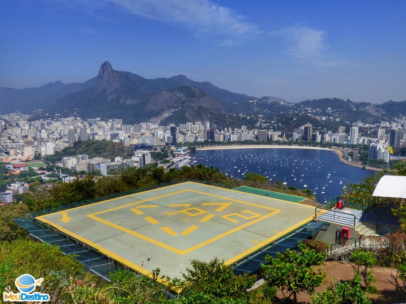 Heliponto, no Morro da Urca