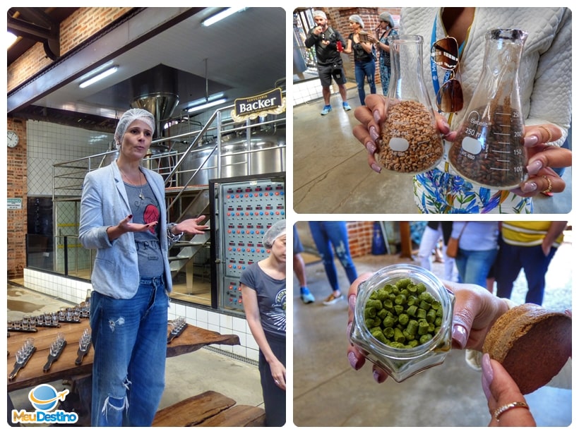 Explicações antes do tour pela fábrica