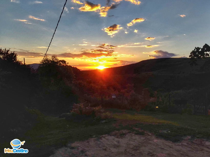 Pôr do Sol visto da entrada