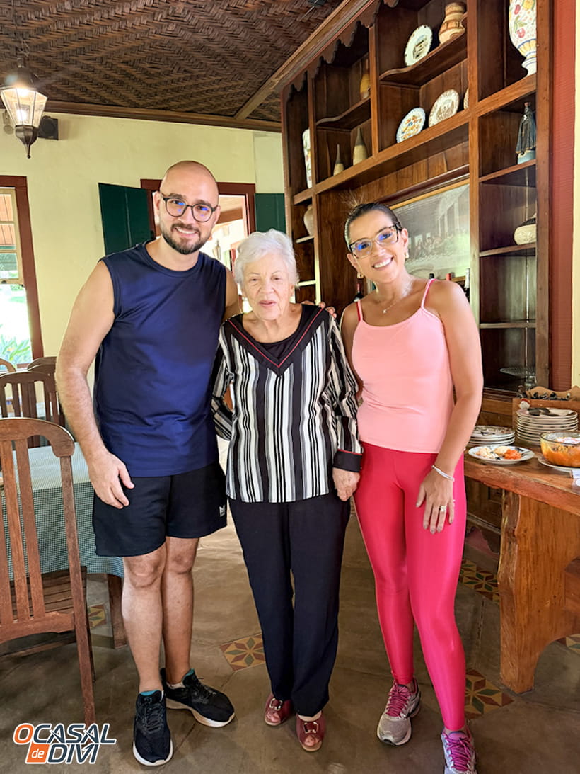 Foto com Dona Ione, esposa do proprietário